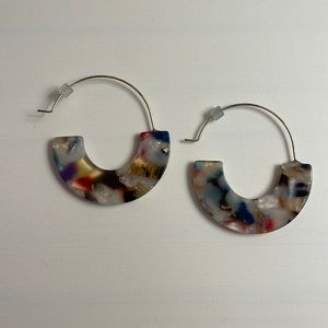 Multicolored acrylic earrings